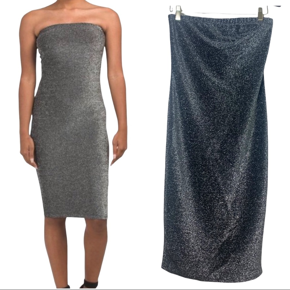 NWT Urban Rose Shimmer Midi Tube Dress, Size L!